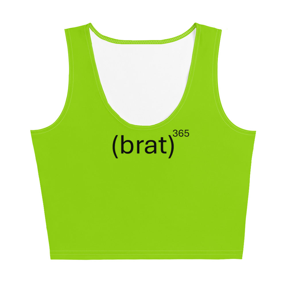 Brat Crop Tops- Sleeveless. Girls' Gym Crop Top. Party Crop Tee- Brat 365. WickedYo.